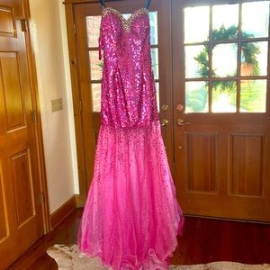NWT: Princess Collection Pink Beaded/Sequin Prom Dress💕💕💕